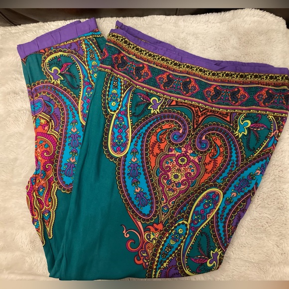 Never Worn Colourful Palazzo Pants, sz S - Picture 3 of 4